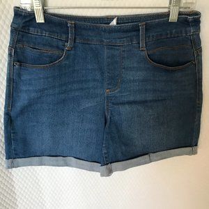 TRUE TIME WOMEN PULL UP SHORTS NWOT SIZE 4-6 STRETCH CUFF LEG COMFORT WAISTBAND